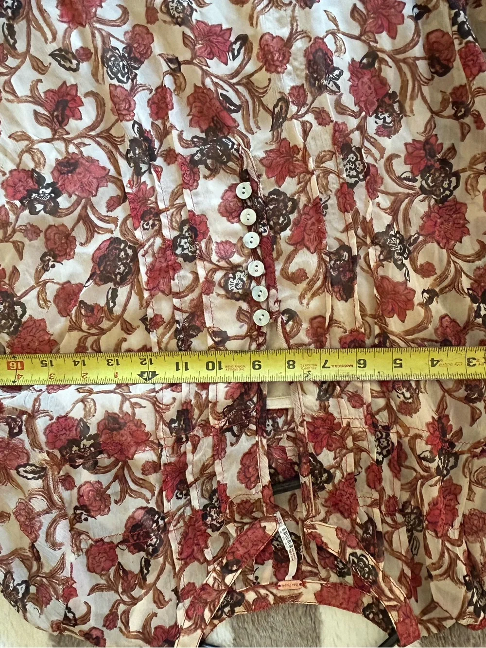 Free People See it Through Rose Multi Floral Long Sleeve Maxi Dress XSTP